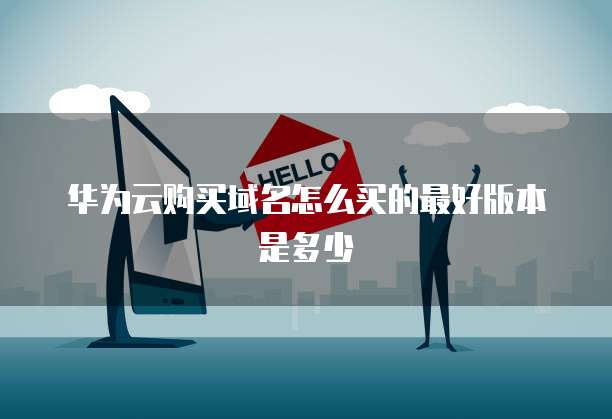 华为云购买域名怎么买的最好版本是多少