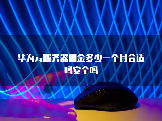华为云服务器佣金多少一个月合适吗安全吗