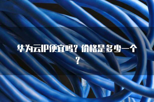 华为云IP便宜吗?价格是多少一个?