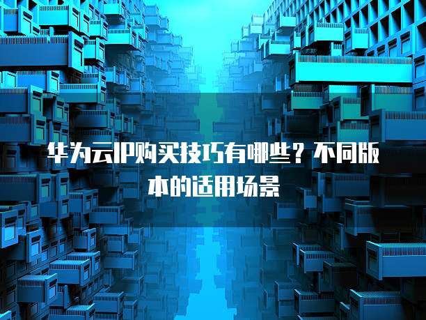 华为云IP购买技巧有哪些?不同版本的适用场景