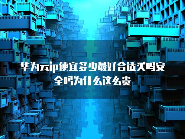 华为云ip便宜多少最好合适买吗安全吗为什么这么贵