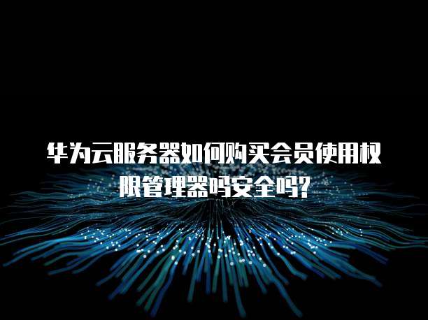 华为云服务器如何购买会员使用权限管理器吗安全吗?