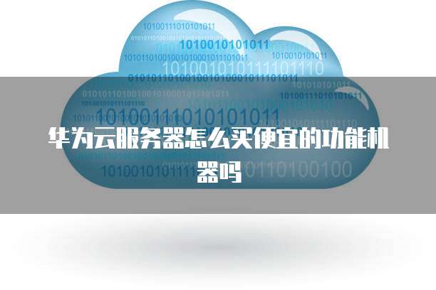 华为云服务器怎么买便宜的功能机器吗