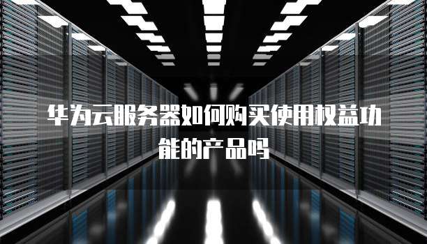 华为云服务器如何购买使用权益功能的产品吗