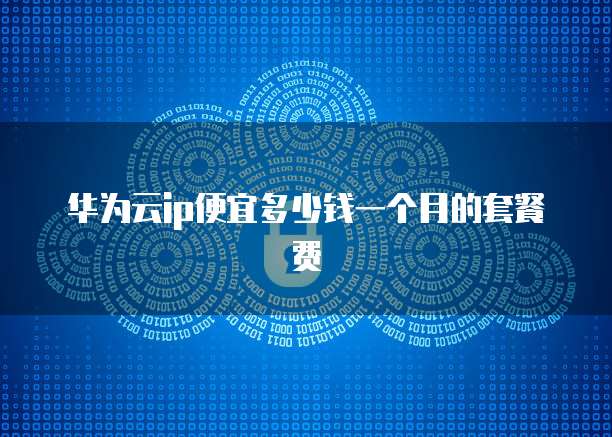 华为云ip便宜多少钱一个月的套餐费