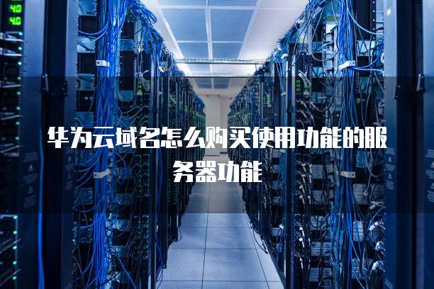 华为云域名怎么购买使用功能的服务器功能