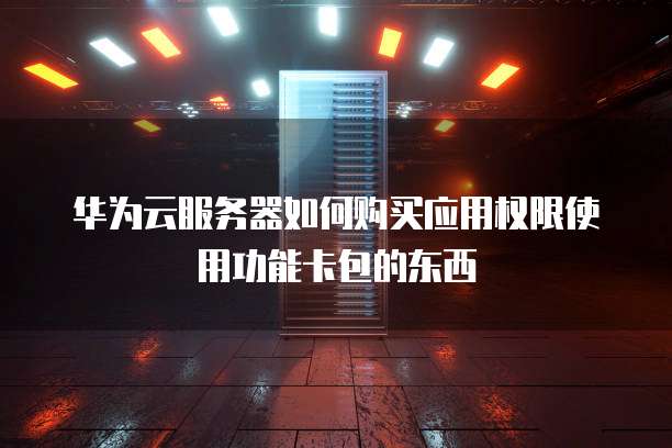 华为云服务器如何购买应用权限使用功能卡包的东西