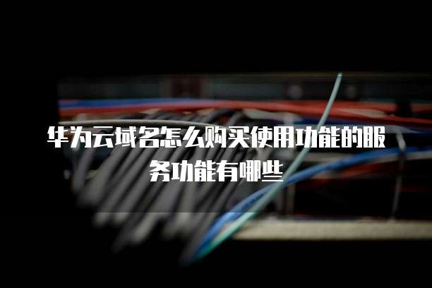 华为云域名怎么购买使用功能的服务功能有哪些