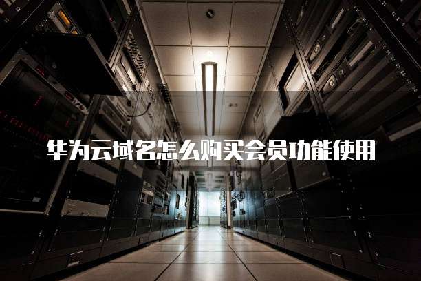 华为云域名怎么购买会员功能使用