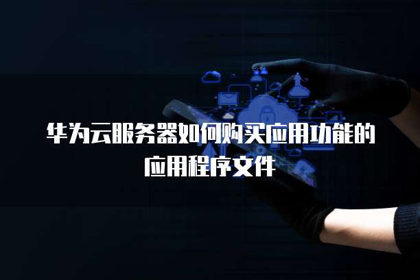 华为云服务器如何购买应用功能的应用程序文件