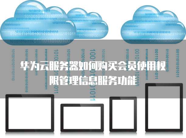 华为云服务器如何购买会员使用权限管理信息服务功能