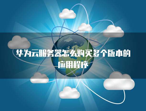 华为云服务器怎么购买多个版本的应用程序