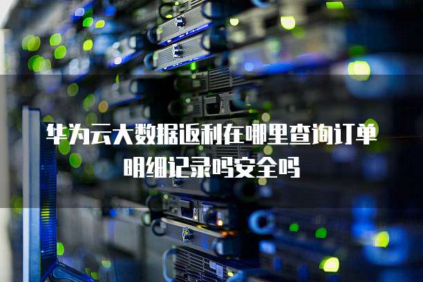 华为云大数据返利在哪里查询订单明细记录吗安全吗