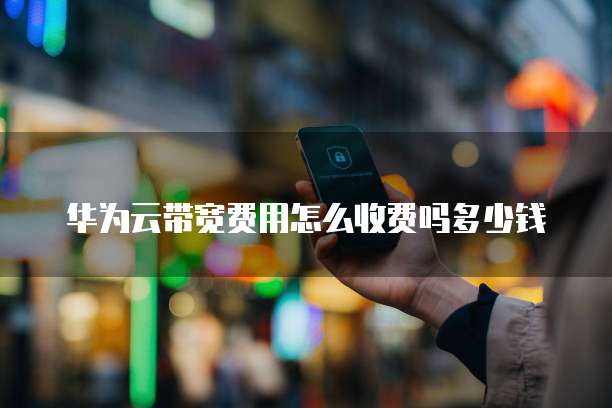 华为云带宽费用怎么收费吗多少钱
