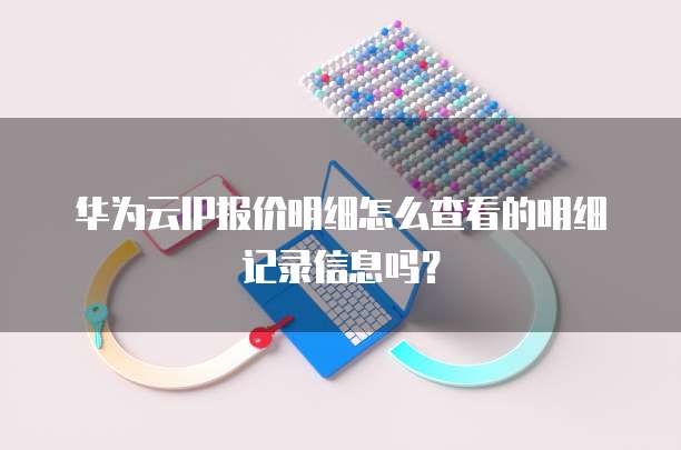 华为云IP报价明细怎么查看的明细记录信息吗?