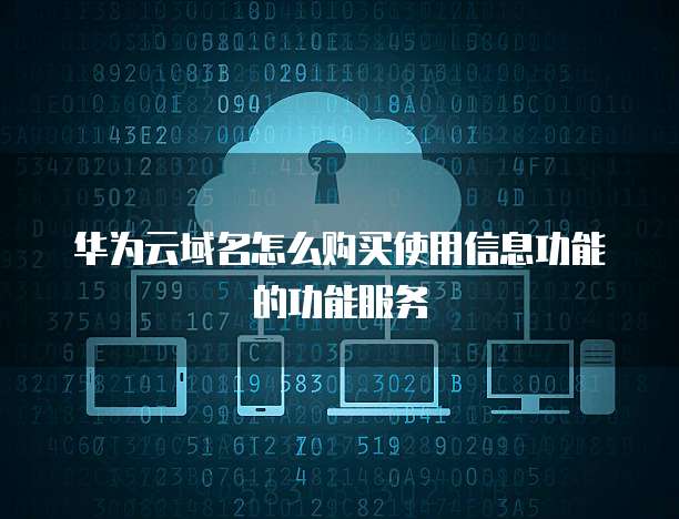 华为云域名怎么购买使用信息功能的功能服务