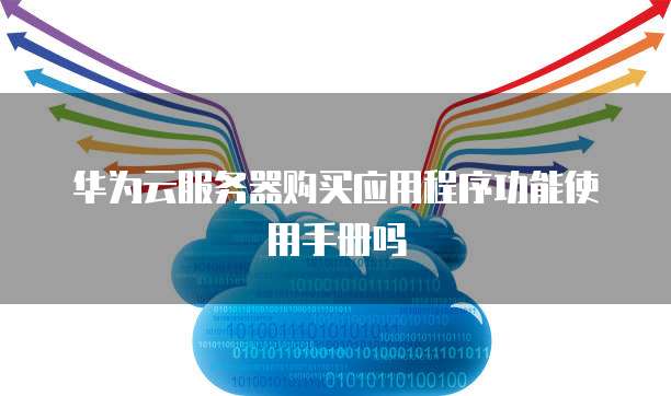 华为云服务器购买应用程序功能使用手册吗