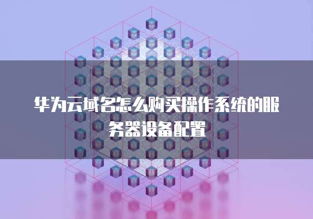 华为云域名怎么购买操作系统的服务器设备配置