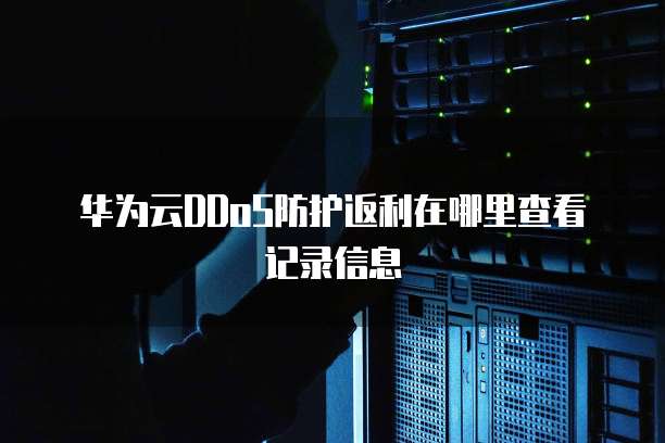 华为云DDoS防护返利在哪里查看记录信息