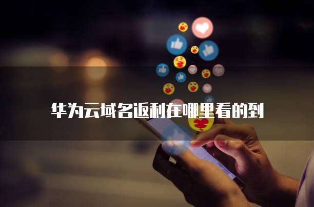 华为云域名返利在哪里看的到
