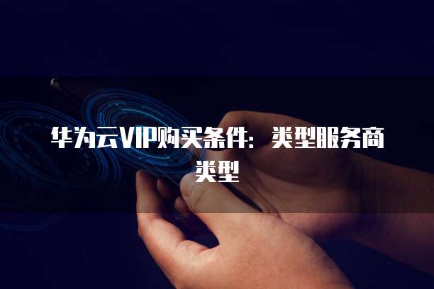 华为云VIP购买条件:类型服务商类型