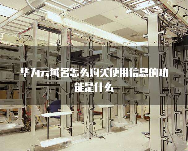 华为云域名怎么购买使用信息的功能是什么