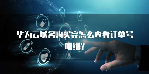 华为云域名购买完怎么查看订单号明细?