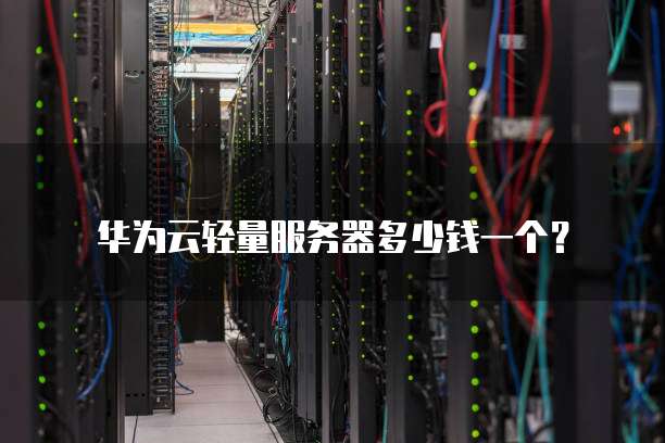 华为云轻量服务器多少钱一个?