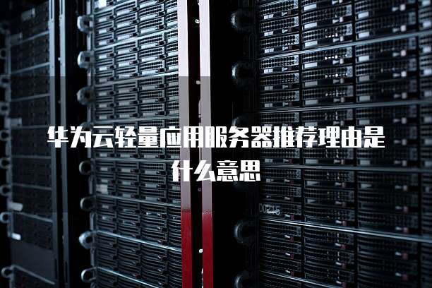 华为云轻量应用服务器推荐理由是什么意思