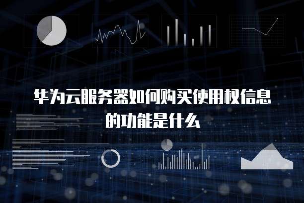 华为云服务器如何购买使用权信息的功能是什么