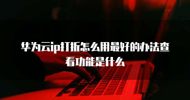 华为云ip打折怎么用最好的办法查看功能是什么