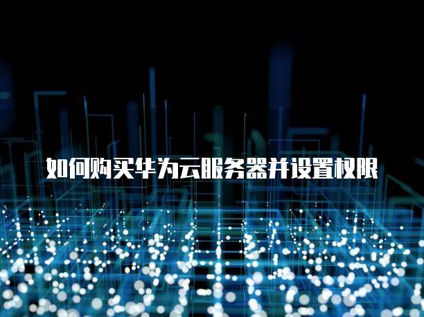 如何购买华为云服务器并设置权限