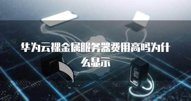 华为云裸金属服务器费用高吗为什么显示