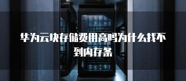 华为云块存储费用高吗为什么找不到内存条