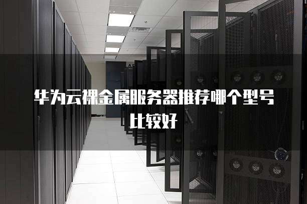 华为云裸金属服务器推荐哪个型号比较好