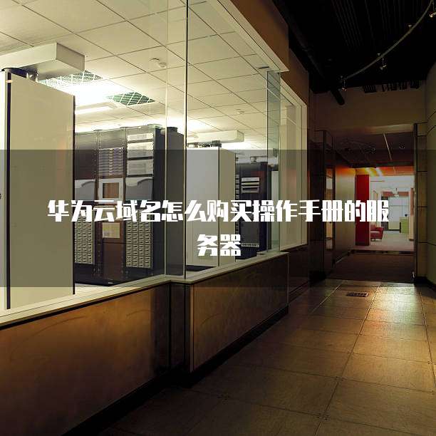 华为云域名怎么购买操作手册的服务器