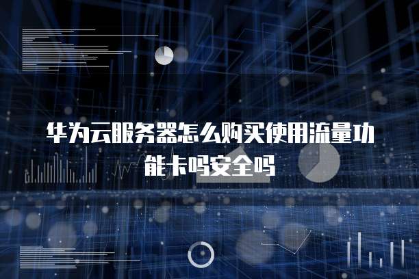 华为云服务器怎么购买使用流量功能卡吗安全吗