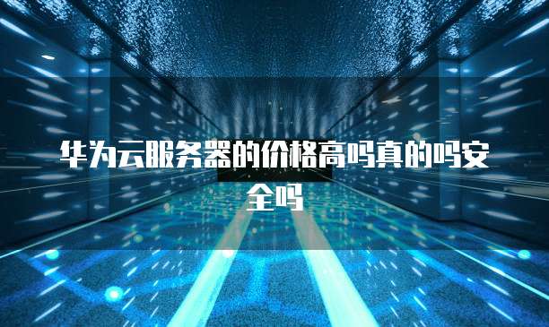 华为云服务器的价格高吗真的吗安全吗