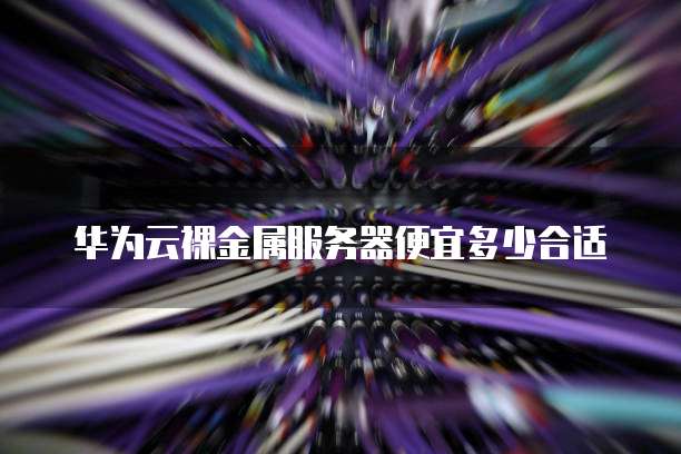 华为云裸金属服务器便宜多少合适