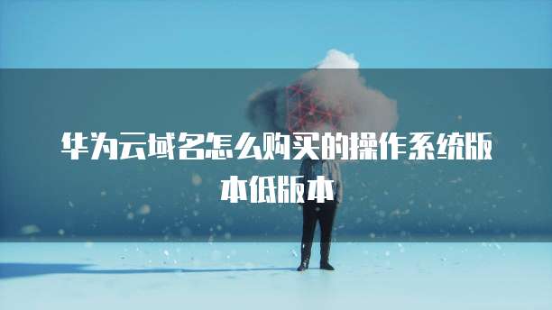 华为云域名怎么购买的操作系统版本低版本