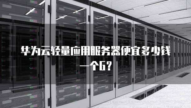 华为云轻量应用服务器便宜多少钱一个G?