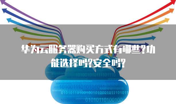 华为云服务器购买方式有哪些?功能选择吗?安全吗?