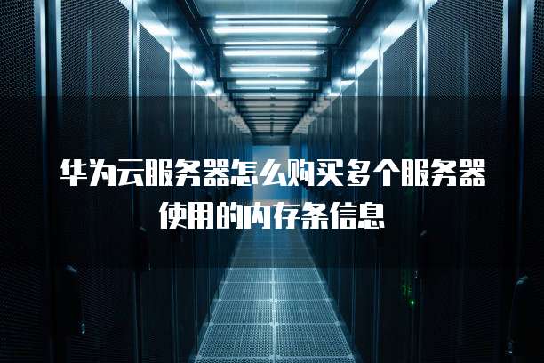 华为云服务器怎么购买多个服务器使用的内存条信息
