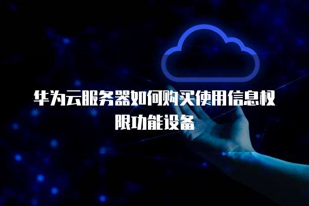 华为云服务器如何购买使用信息权限功能设备