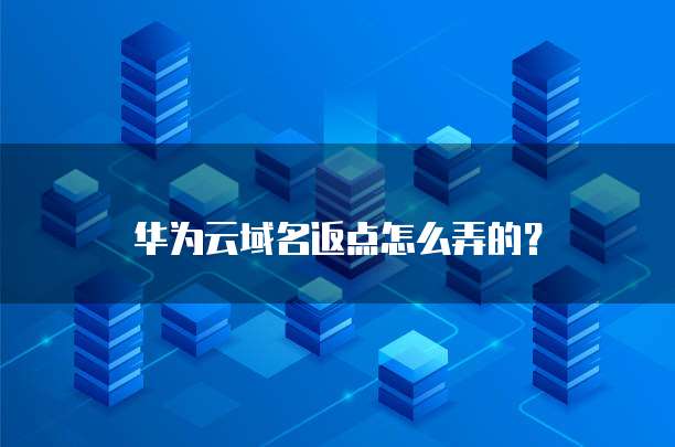华为云域名返点怎么弄的?