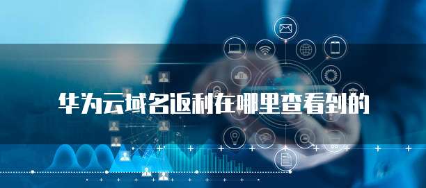 华为云域名返利在哪里查看到的