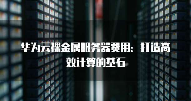 华为云裸金属服务器费用:打造高效计算的基石