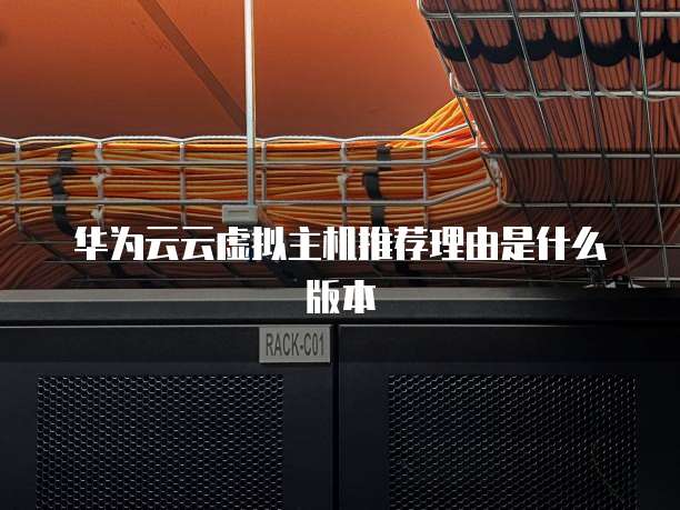 华为云云虚拟主机推荐理由是什么版本