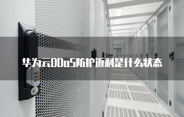 华为云DDoS防护返利是什么状态