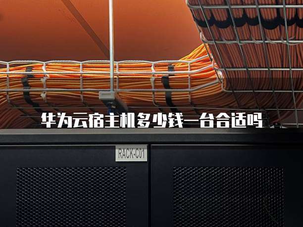 华为云宿主机多少钱一台合适吗
